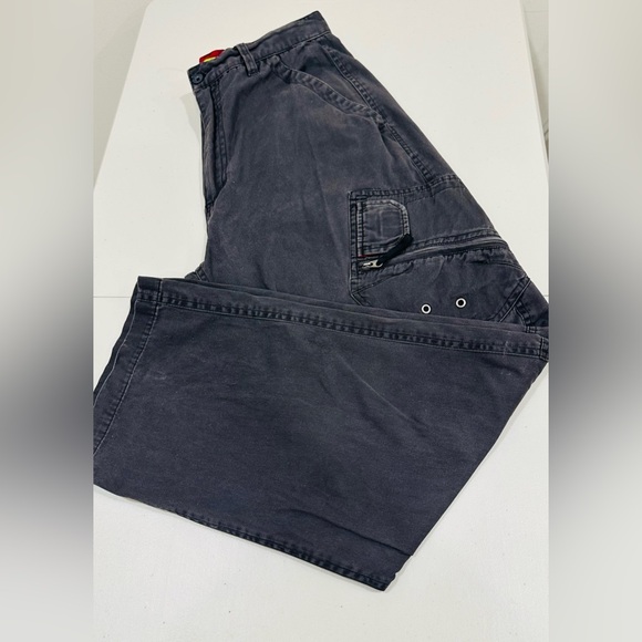 Vintage Mountain Dew Grey Men's Rip Stop Loose Fit Skater Cargo Pants 32x32 - Picture 1 of 10